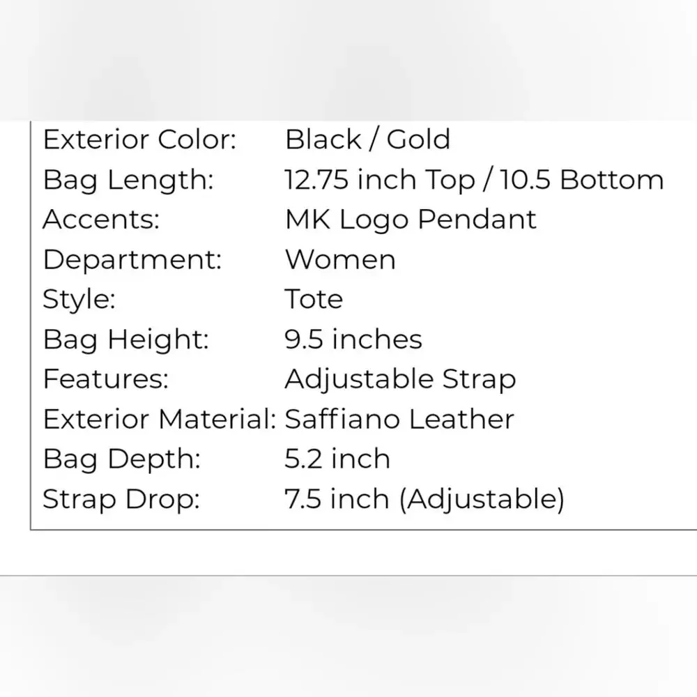 Michael Kors black handbag tote Frame jet set saffiano leather medium - Picture 13 of 13